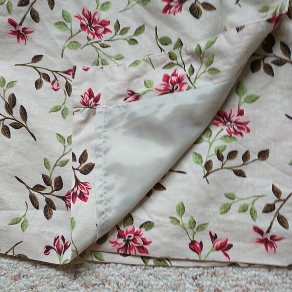 Bridgewater Classics Wrap Skirt 12P Petite Multicolor Floral Linen Blend Lined - Picture 5 of 7